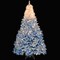 Pre Lit Christmas Tree White Blue Gradient Snow Flocked LED Lights